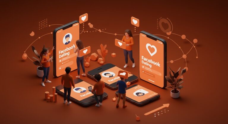 Usuarios jóvenes conectándose auténticamente en Facebook Dating, ilustrando tendencias de aplicaciones de citas y crecimiento en redes sociales.