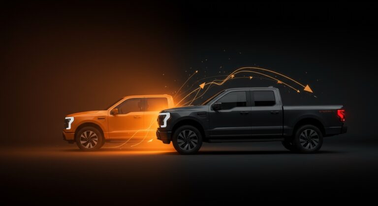 Ford reconsiderando el futuro del F-150 Lightning mientras avanza hacia camiones de gasolina e híbridos, impactando la industria automotriz.