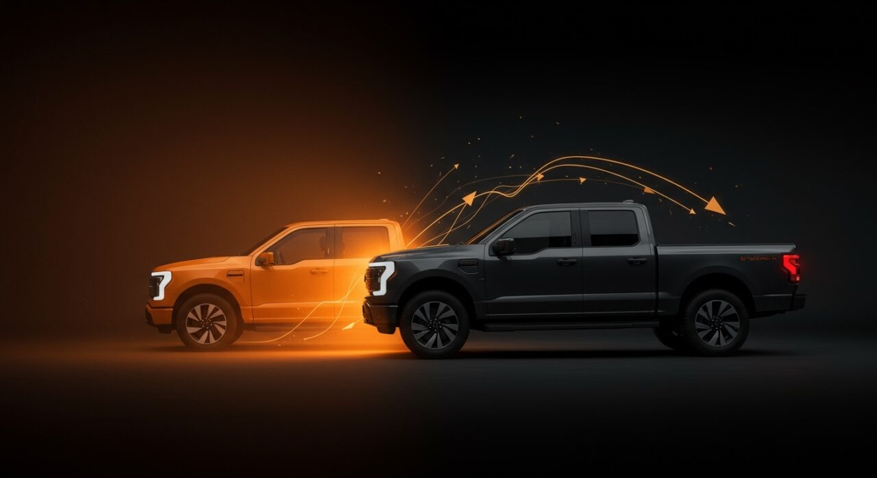 Ford reconsiderando el futuro del F-150 Lightning mientras avanza hacia camiones de gasolina e híbridos, impactando la industria automotriz.