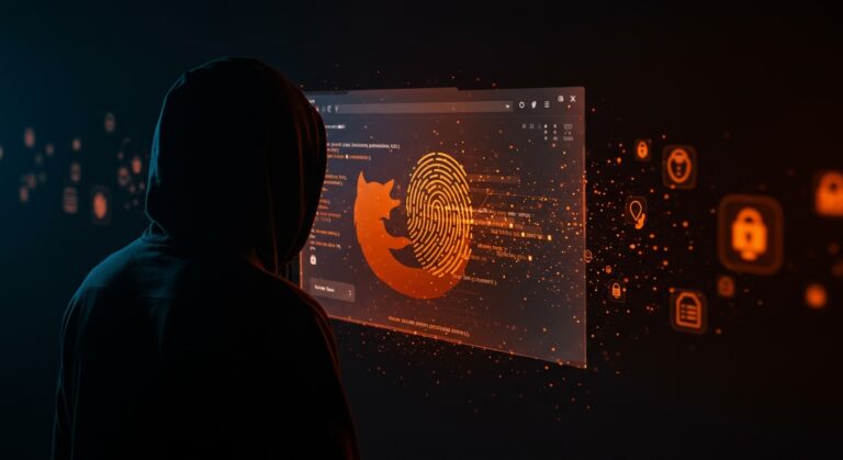 Protección de privacidad avanzada de Firefox con tecnología anti-fingerprinting para reducir seguimiento web y proteger datos personales.