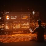 Interfaz digital de la función About This Account en redes sociales, destacando transparencia y análisis de cuentas en tecnología startup.