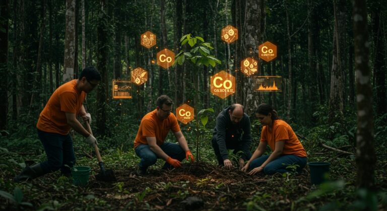 Reforestación tecnológica en el Amazonas con Google y startup brasileña impulsando captura de carbono y sostenibilidad.