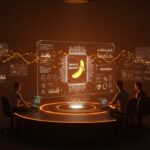 Visualización futurista del modelo de IA Nano Banana Pro de Google para generación y edición avanzada de imágenes, ideal para startups innovadoras.