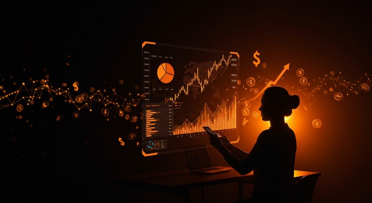 Inversionista retail analizando mercado financiero digital destacando IPO de Groww y auge de inversión en India.