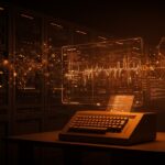 Visual tecnológico que representa IA aplicada y automatización para modernizar mainframes y sistemas COBOL críticos.