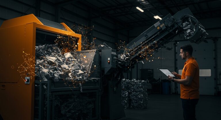 Sistema de reciclaje de aluminio con inteligencia artificial de Sortera en Tennessee, mostrando innovación tecnológica aplicada y oportunidades para startups latinas.