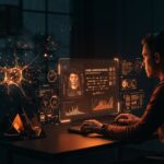 Experto supervisando interfaz digital futurista con monitoreo de IA observable y SRE para modelos de lenguaje grandes confiables y escalables en startups tech.