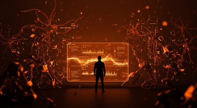 Fundador tech reflexionando sobre el impacto social y ético de la inteligencia artificial en startups tecnológicas.