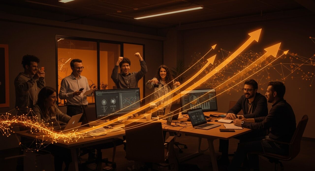 Emprendedores colaborando en Ceuta en proyectos innovadores impulsados por el programa Impulsa StartUp 2025, destacando talento local y crecimiento de startups.