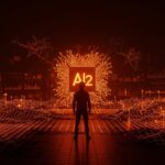 Kimi K2 de Moonshot destacado como líder en IA open source superando a GPT-5, ilustrado con metáforas visuales de redes neuronales y tecnología para startups.