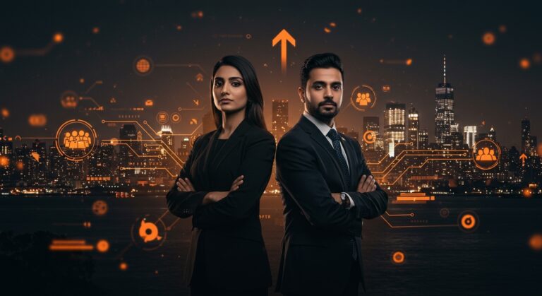 Lina Khan integrándose al equipo de transición de Zohran Mamdani, simbolizando regulación tecnológica y poder corporativo en Nueva York.