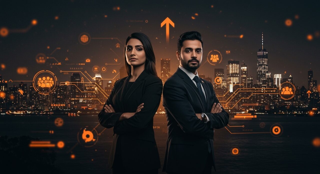 Lina Khan integrándose al equipo de transición de Zohran Mamdani, simbolizando regulación tecnológica y poder corporativo en Nueva York.