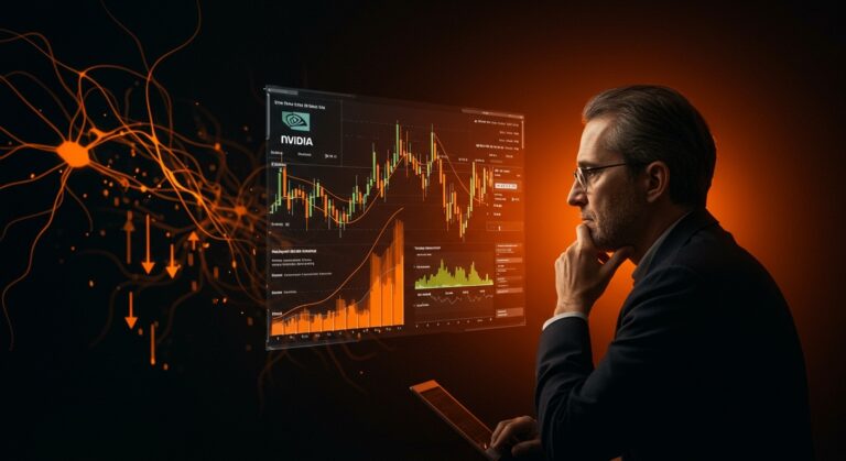 Michael Burry analizando apuestas en corto contra Nvidia y Palantir en el mercado de inteligencia artificial.