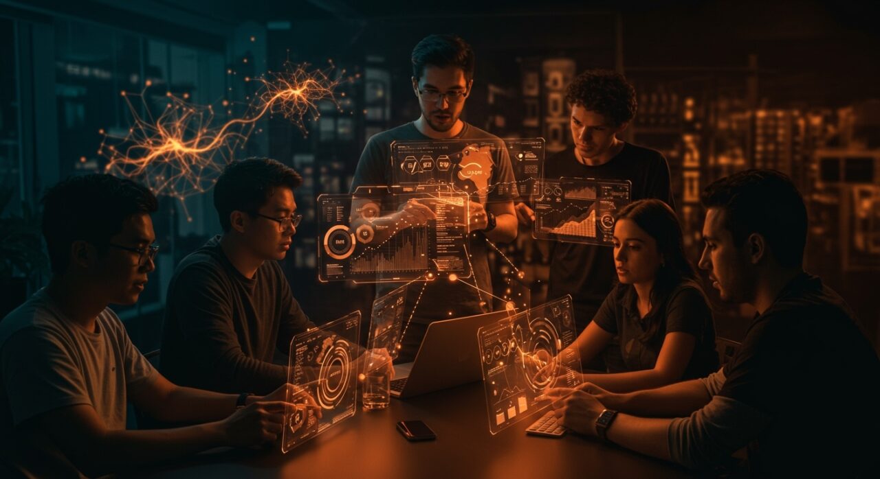 Startups de América Latina impulsadas por el programa Nvidia Inception con visualizaciones de inteligencia artificial y funding en tecnología avanzada.