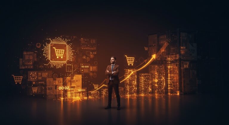 Fundador de startup de e-commerce con inteligencia artificial recibiendo financiación para innovar en retailtech y competir con Walmart.