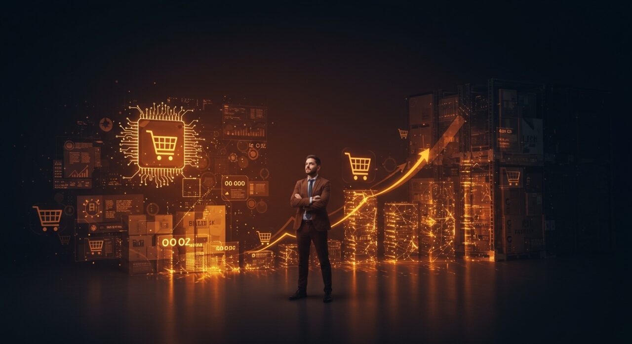 Fundador de startup de e-commerce con inteligencia artificial recibiendo financiación para innovar en retailtech y competir con Walmart.