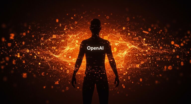 Transformación de OpenAI en Public Benefit Corporation simbolizando el mayor traslado de valor en la industria tecnológica, con metáforas visuales de inteligencia artificial y gobernanza corporativa.