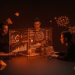 Equipo de startup usando IA aplicada y automatización para estimación de costos en el contexto de aceleradoras Techstars EnergyTech.