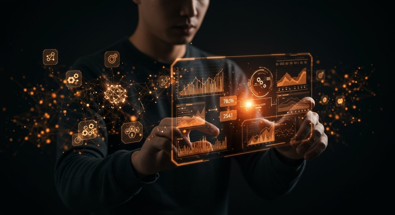 Optimización de procesos para aplicar inteligencia artificial en startups con interfaz holográfica y redes neuronales abstractas.