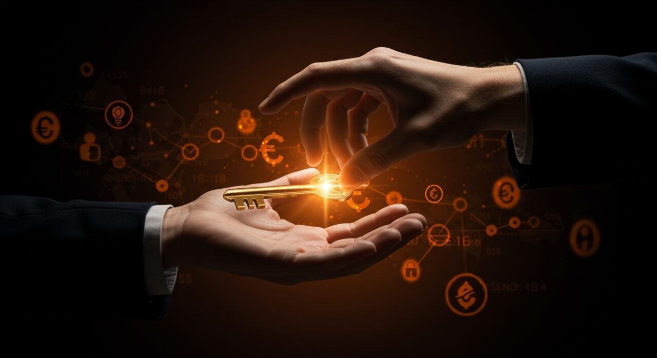 Imagen conceptual de custodia segura de criptomonedas y acceso regulado a finanzas descentralizadas tras adquisición de Fordefi por Paxos.