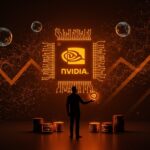 Peter Thiel vendiendo acciones de Nvidia simbolizando temores a burbuja en inteligencia artificial y tendencias del mercado startup.