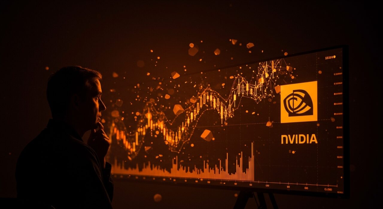 Peter Thiel vendiendo todas sus acciones de Nvidia simbolizando temor a una burbuja en el mercado tecnológico de inteligencia artificial.