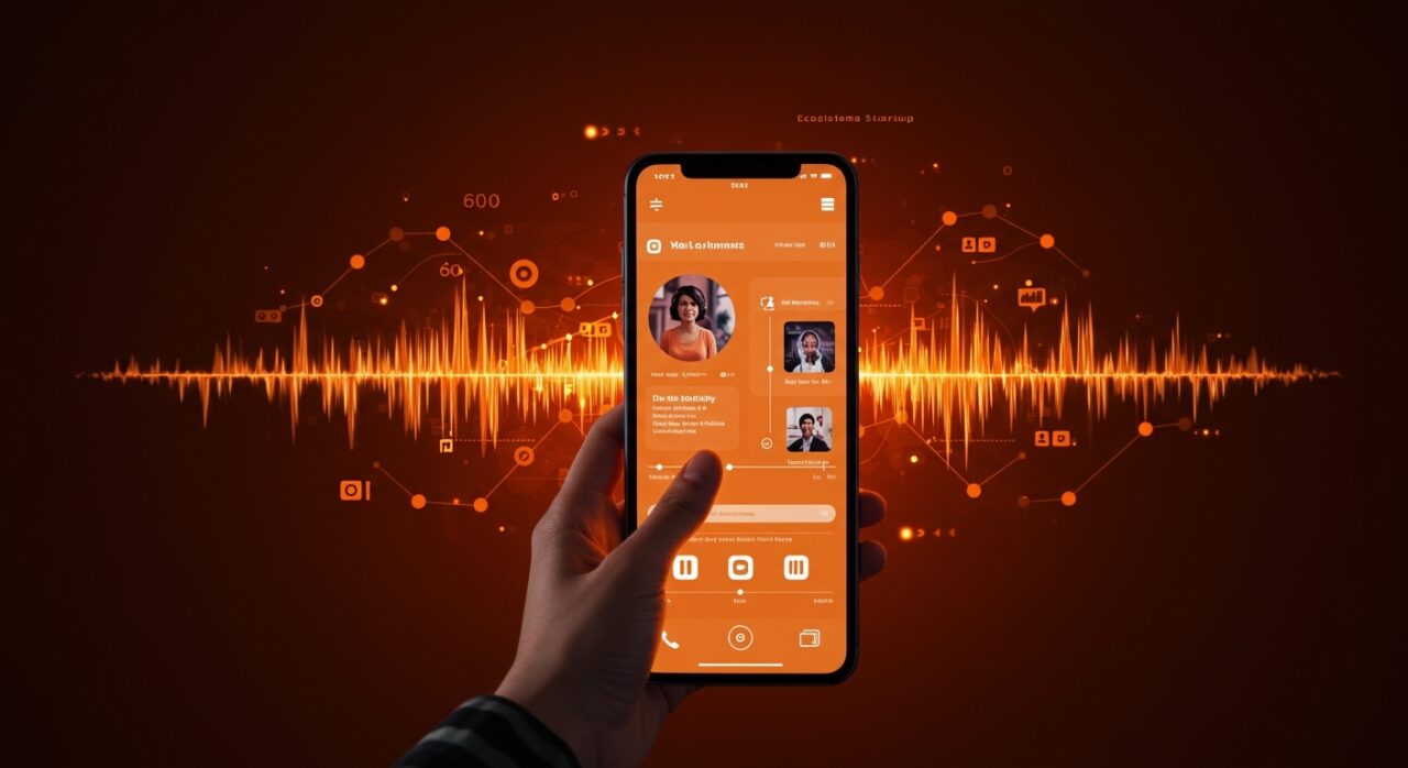 Interfaz de Pocket Casts mostrando listas de reproducción personalizadas para founders hispanos en consumo de podcasts.