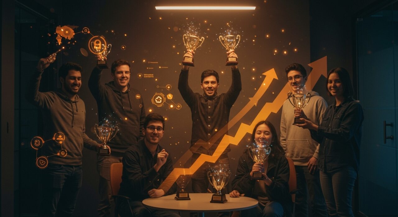 MiPymes chilenas celebrando el Premio Emprende de BancoEstado, destacando innovación, sostenibilidad y financiamiento.