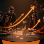 Equipo de emprendedores colaborando en la convocatoria Premio INNpacta 2025, destacando innovación y startups en Colombia.