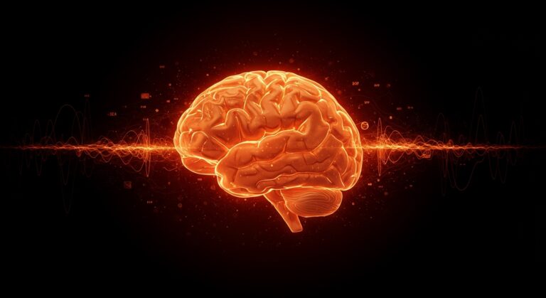 Registro visual de ondas cerebrales similares a recuerdos en un cerebro humano agonizante, explorando neurociencia y experiencia cercana a la muerte.