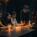 Emprendedores universitarios vietnamitas colaborando en programa UniVentures con mentoría e inversión internacional para startups.