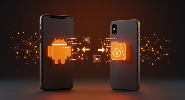 Intercambio seguro y fluido de archivos entre Android y iPhone con Quick Share y AirDrop en Pixel 10, destacando interoperabilidad en ecosistema tecnológico.