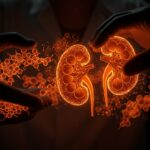 Innovación en biomedicina mostrando la reversión del daño renal en ratones mediante bloqueo de ceramidas con énfasis en salud y mitocondrias.