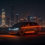 Robotaxi autónomo de Uber y WeRide operando en Abu Dhabi, representando movilidad autónoma y tendencias tecnológicas.