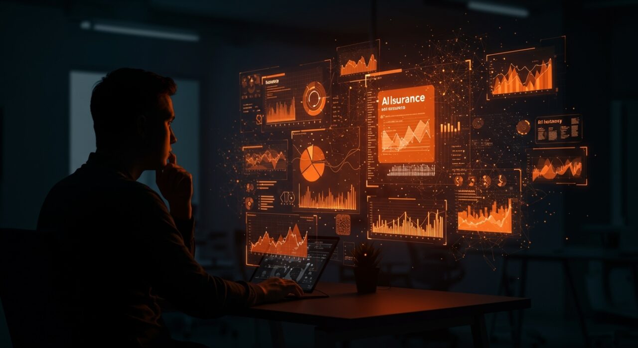 Startup tecnológico analizando riesgos multimillonarios de seguros en inteligencia artificial en el mercado LATAM.