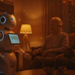 Robot social chileno interactuando con adulto mayor, promoviendo bienestar emocional e inclusión tecnológica.