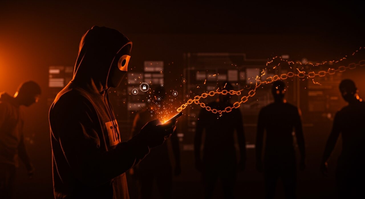 Imagen conceptual de spyware gubernamental y amenazas a la privacidad y seguridad en startups y activismo.