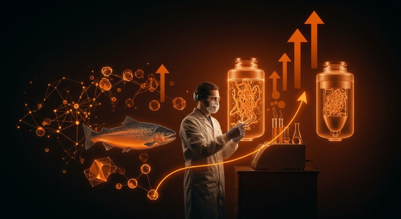 Startup chilena ByBug utilizando biotecnología innovadora para transformar residuos en proteínas terapéuticas en la salmonicultura con impacto internacional.