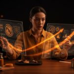 Emprendedora foodtech aplicando estrategias lean para superar obstáculos regulatorios y costos en innovación alimentaria.