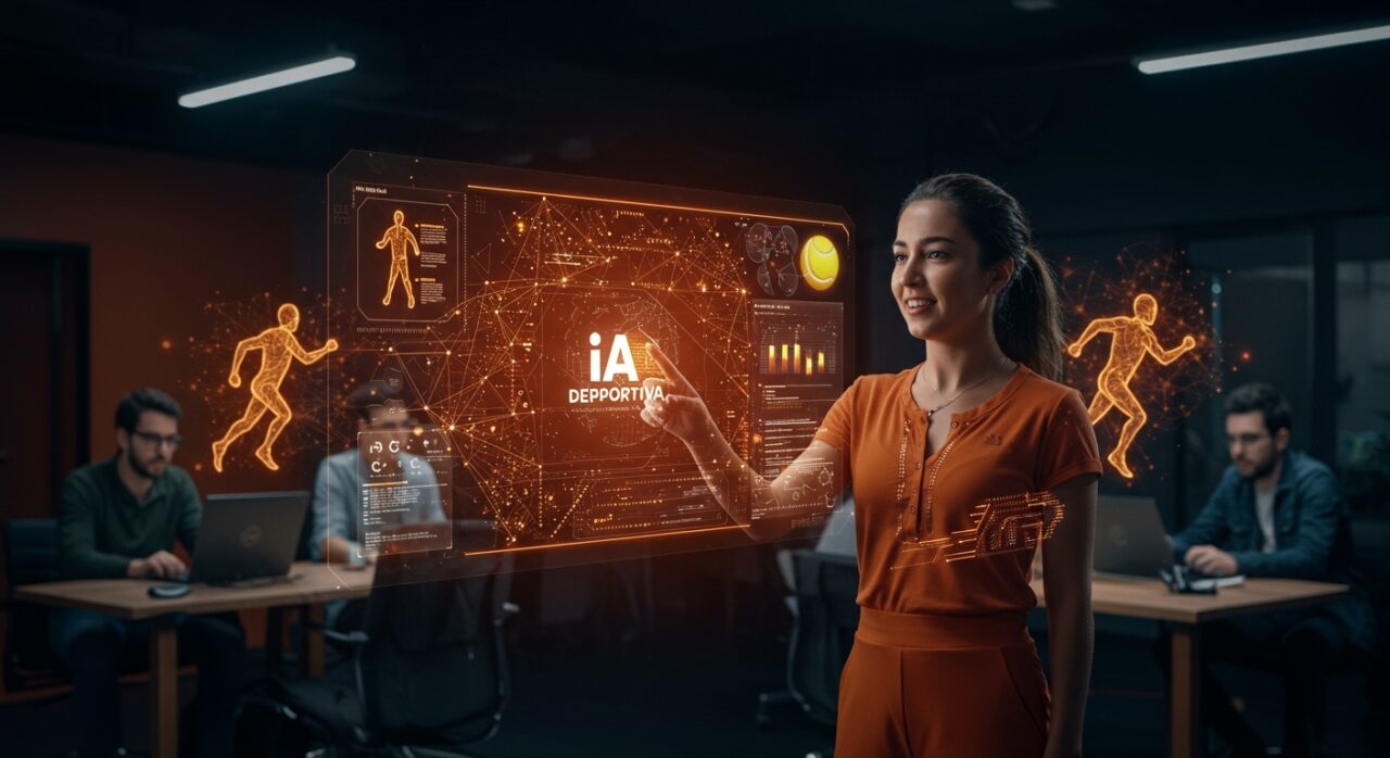 María Sharápova y startups innovadoras combinando inteligencia artificial con tecnología deportiva en un reto global de IA deportiva.