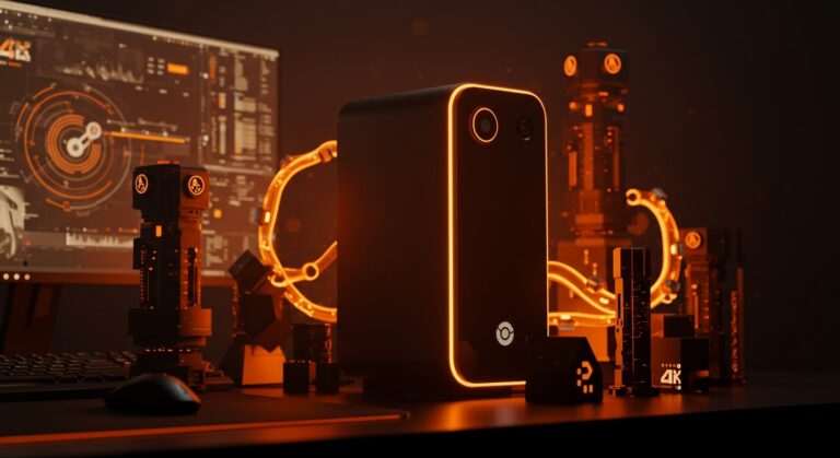 Steam Machine compacto y potente con tecnología 4K, destacando innovación en hardware gaming para 2025.