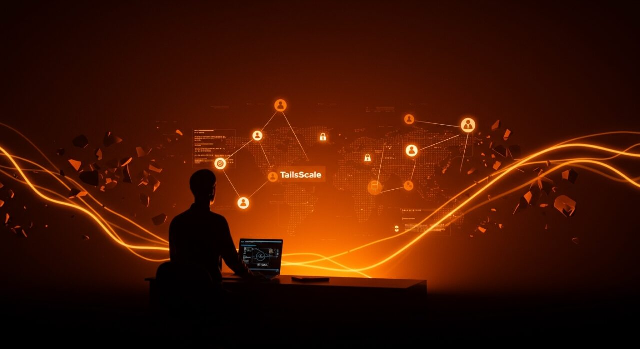 Impacto de la caída de Tailscale en startups SaaS mostrando desconexión de red y resiliencia tecnológica.