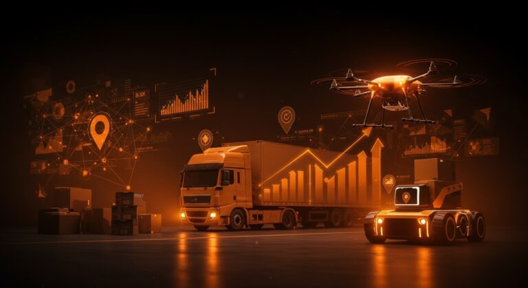 Tecnología de tracking ultra precisa aplicada a drones, camiones y robotaxis revolucionando la logística y transporte con movilidad avanzada.