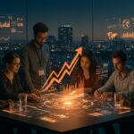 Fundadores tecnológicos latinoamericanos colaborando y explorando tendencias de innovación y startups en StrictlyVC Palo Alto.