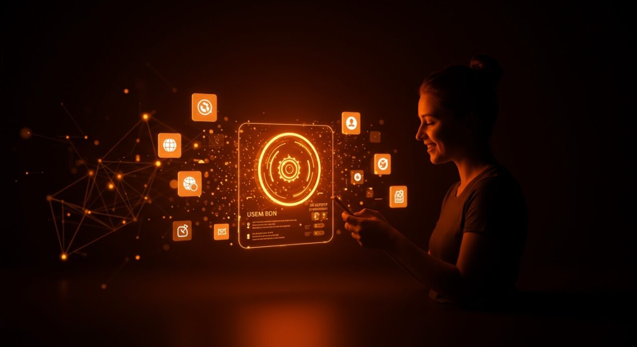 Interfaz digital de TikTok con misiones de bienestar y badges promoviendo el bienestar digital y el compromiso del usuario.