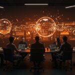 Imagen editorial de startup mostrando la falta de transparencia y riesgos en rondas de financiación con elementos visuales de inversión y fraude.