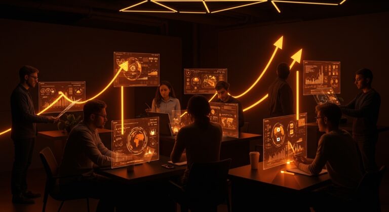 Convocatoria Go Startup de UDD Ventures para startups tecnológicas deeptech y climatech en Chile, mostrando emprendedores colaborando e innovación acelerada.