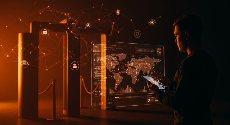 Tecnología de vigilancia avanzada monitoreando patrones de viaje en la patrulla fronteriza con implicancias para startups tecnológicas.