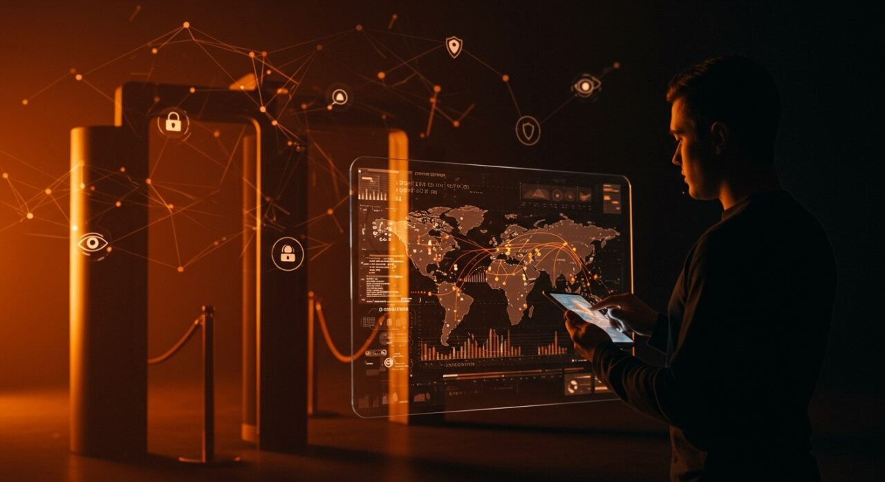 Tecnología de vigilancia avanzada monitoreando patrones de viaje en la patrulla fronteriza con implicancias para startups tecnológicas.