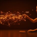 Integración de Workday con Pipedream mostrando conectores luminosos y agentes de IA para automatización empresarial.